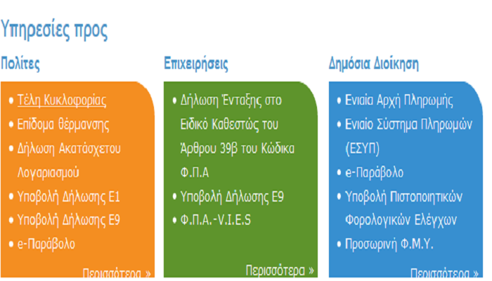 taxis τέλη κυκλοφορίας